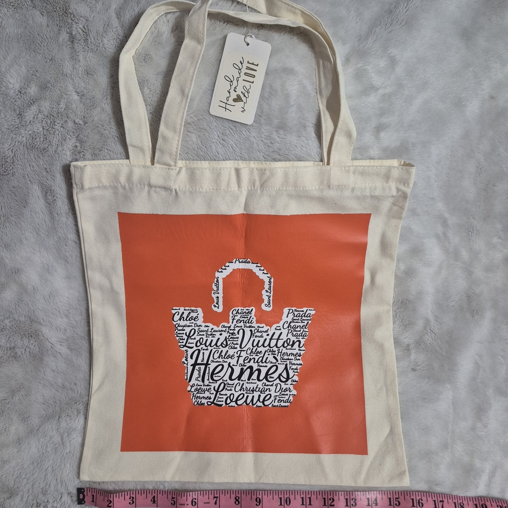 Orange and Cream Tote Bag